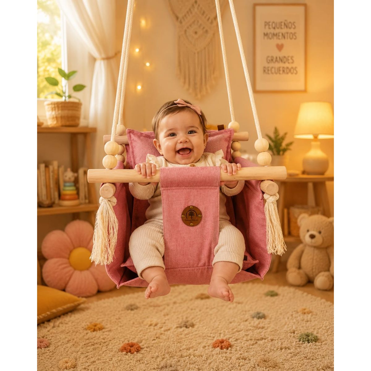 GENERICO - COLUMPIO ERGONÓMICO PARA BEBE CON CINTURON DE SEGURIDAD