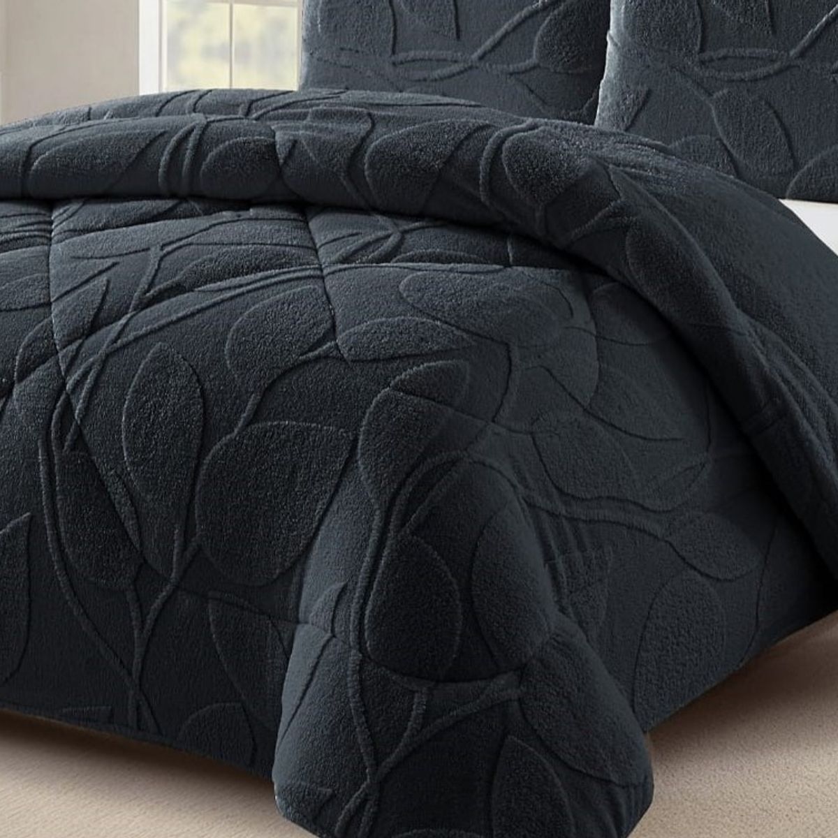 GENERICO - COBERTORES TEXTURIZADOS PARA INVIERNO SHERPAS CON CHIPORROS