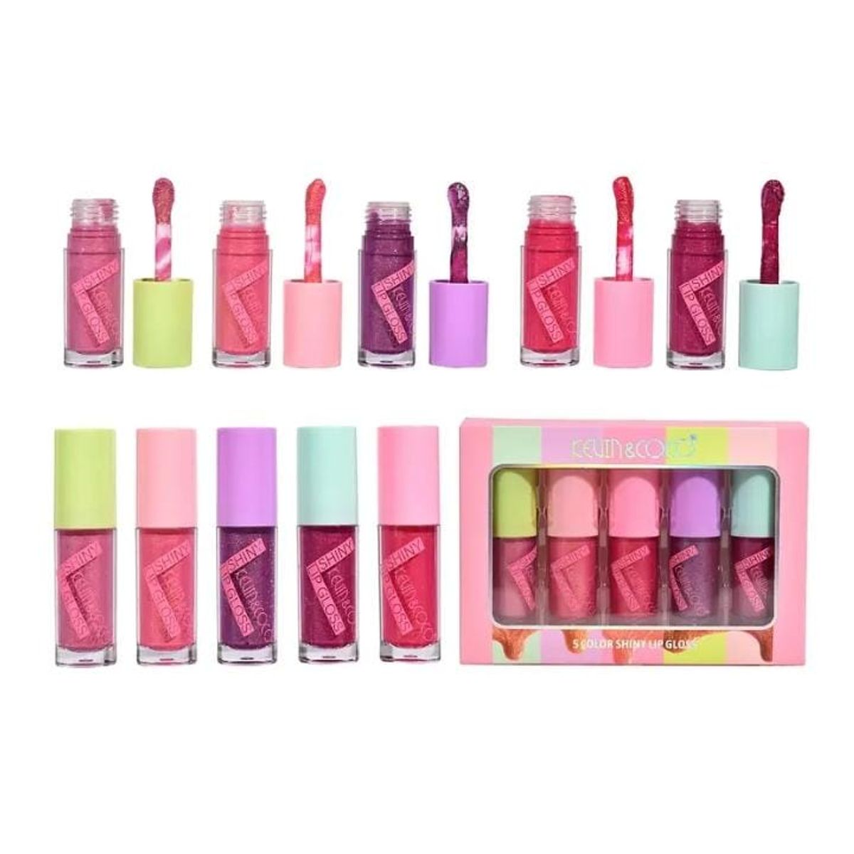 KEVIN&COCO - Set de 5 brillos labiales Kevin&Coco