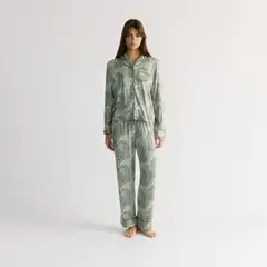 LOUNGE - Set Pijama Tigres Verde Dreamy