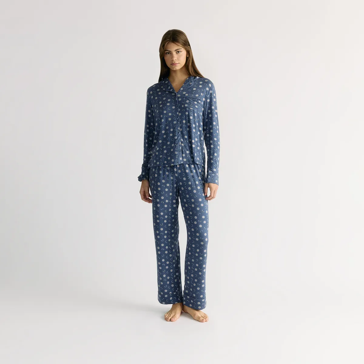 LOUNGE - Set Pijama Camisero Lunas Dreamy LOUNGE