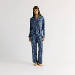 LOUNGE - Set Pijama Camisero Lunas Dreamy