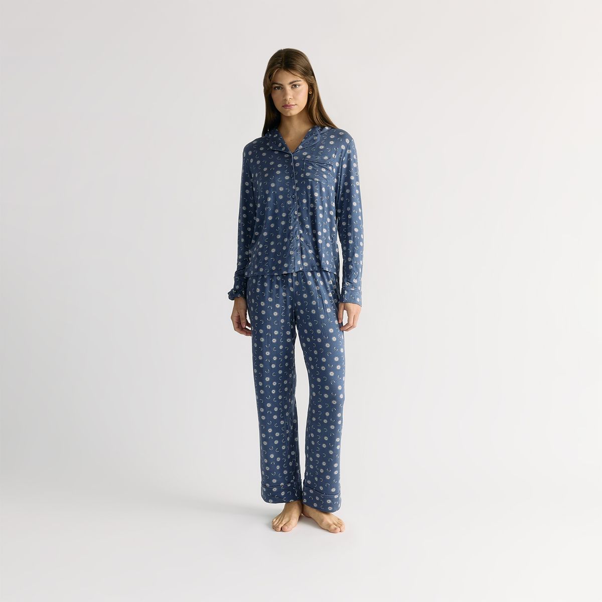 LOUNGE - Set Pijama Camisero Lunas Dreamy LOUNGE
