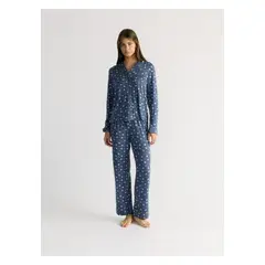 LOUNGE - Set Pijama Camisero Lunas Dreamy