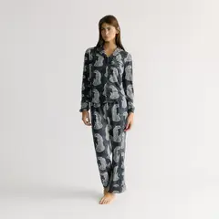 LOUNGE - Set Pijama Tigres Azul Dreamy