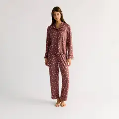 LOUNGE - Set Pijama Mujer Soles Y Lunas