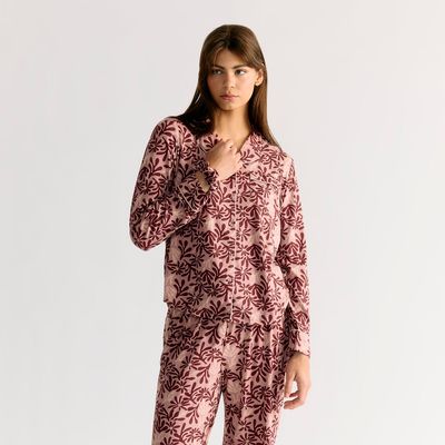 Imagen 2 del producto Set Pijama Mujer Flores Bicolor