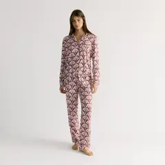 LOUNGE - Pijama Camisero Palmeras Dreamy