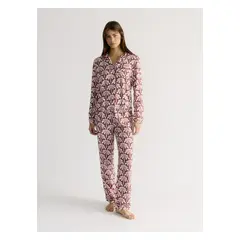 LOUNGE - Pijama Camisero Palmeras Dreamy