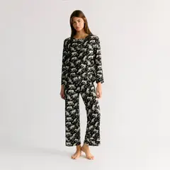 LOUNGE - Pijama Mujer Animal Print Tigres