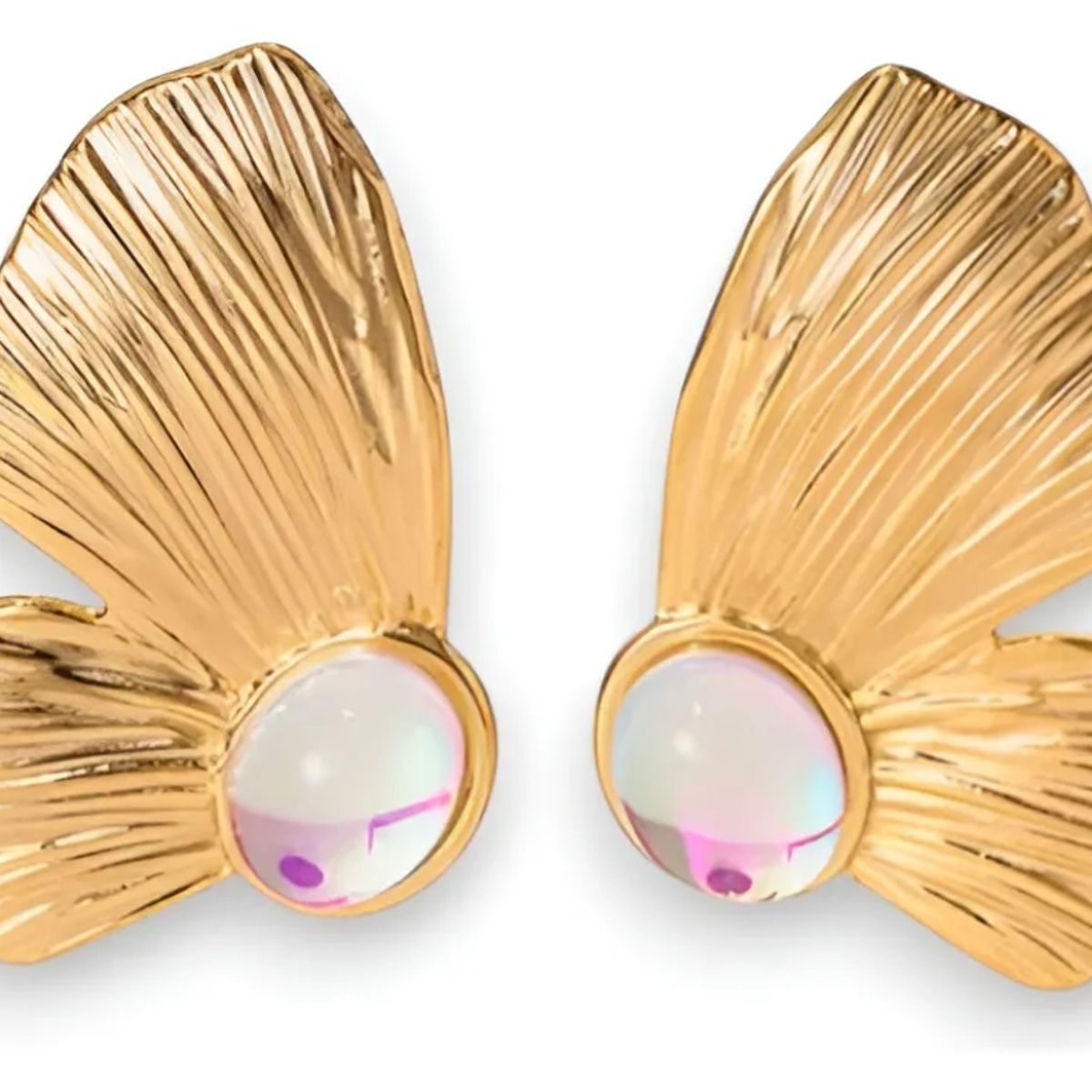 GENERICO - Aros Aretes Alas Mariposa Elegante Acero Inoxidable Mujer