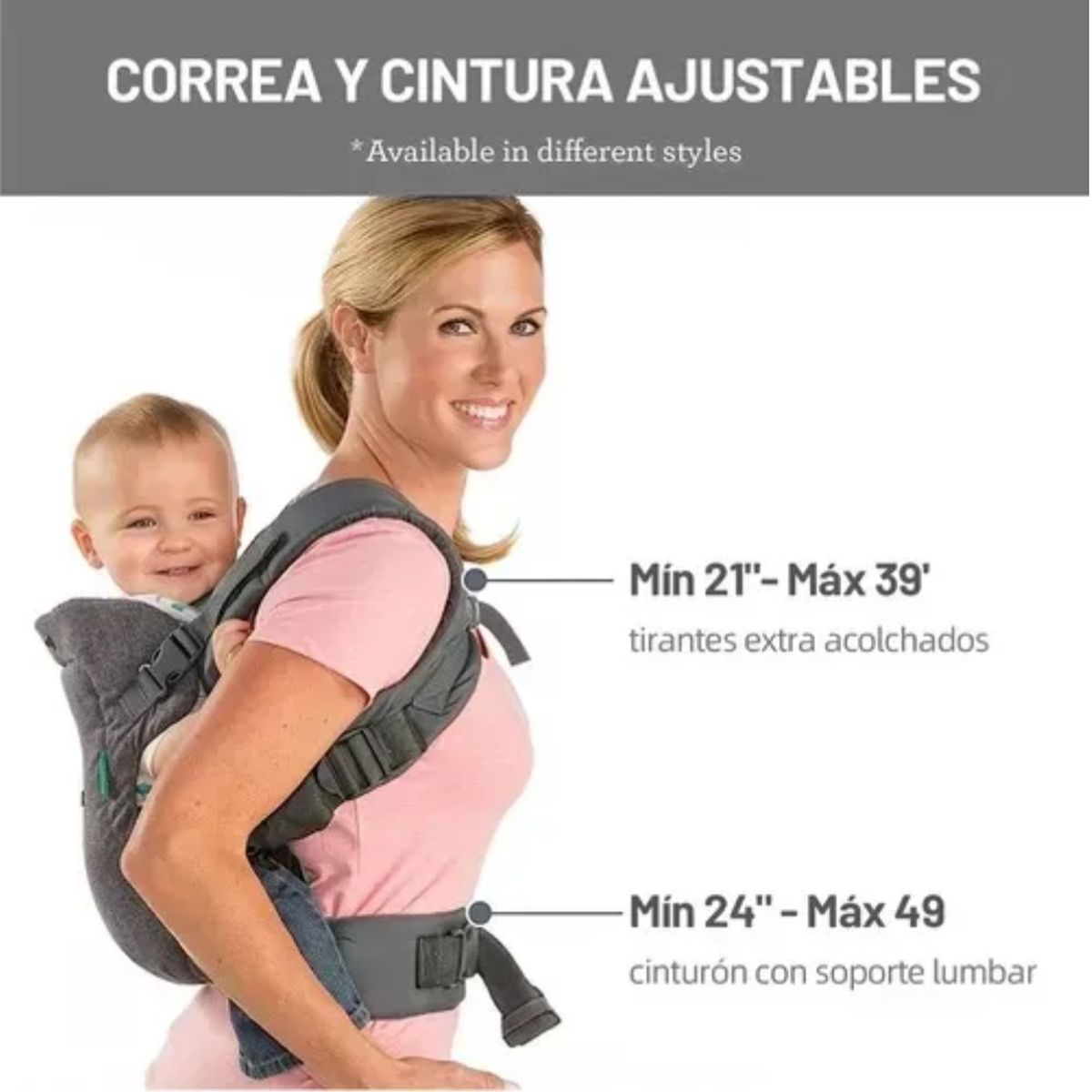 GENERICO - Ergonómico 4 En 1 Doble Hombro Multifuncional Portabebés Gris BELUG