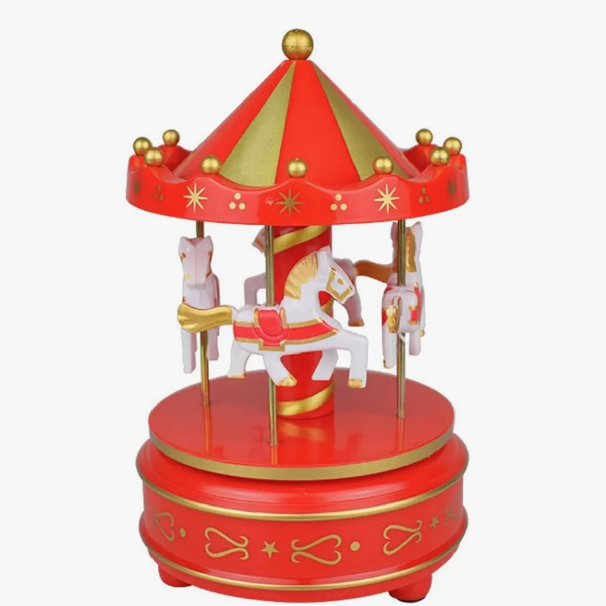 IRM - Caja De Música Carrusel Rojo Clásico Retro