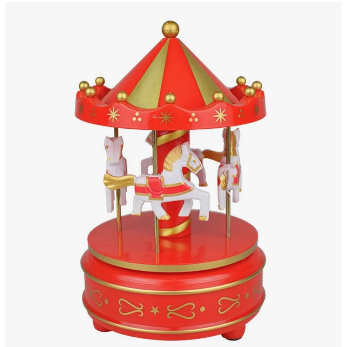 IRM - Caja De Música Carrusel Rojo Clásico Retro