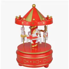 IRM - Caja De Música Carrusel Rojo Clásico Retro