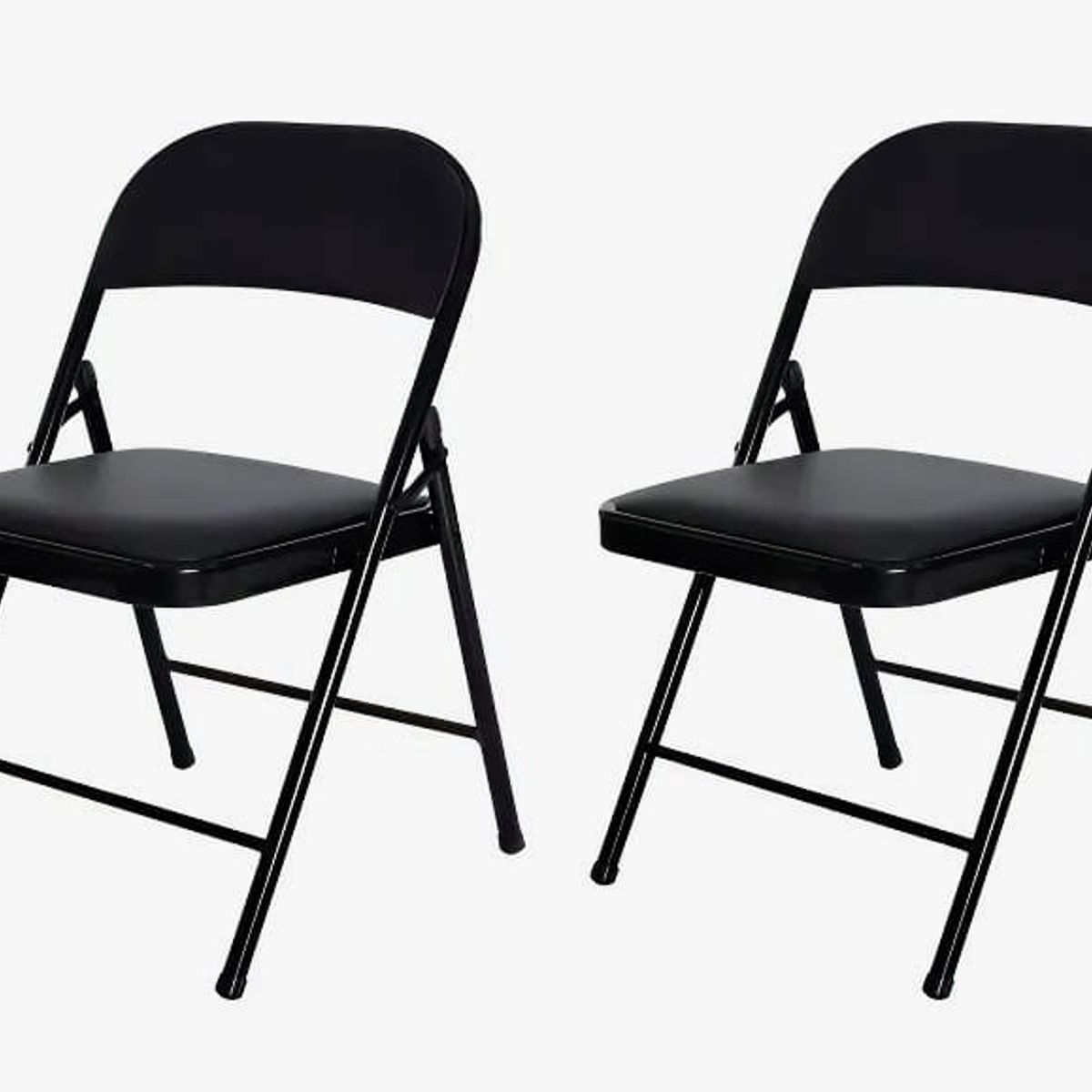 GENERAL - Set 2 Silla Plegable Metálica Acolchados Asiento Y Respaldo