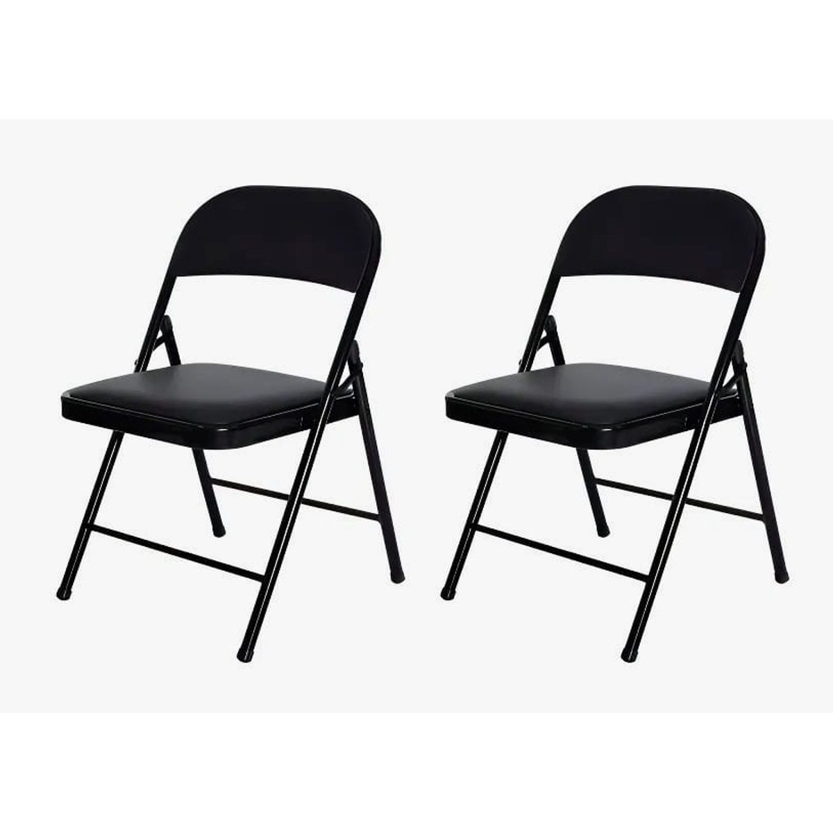 GENERAL - Set 2 Silla Plegable Metálica Acolchados Asiento Y Respaldo