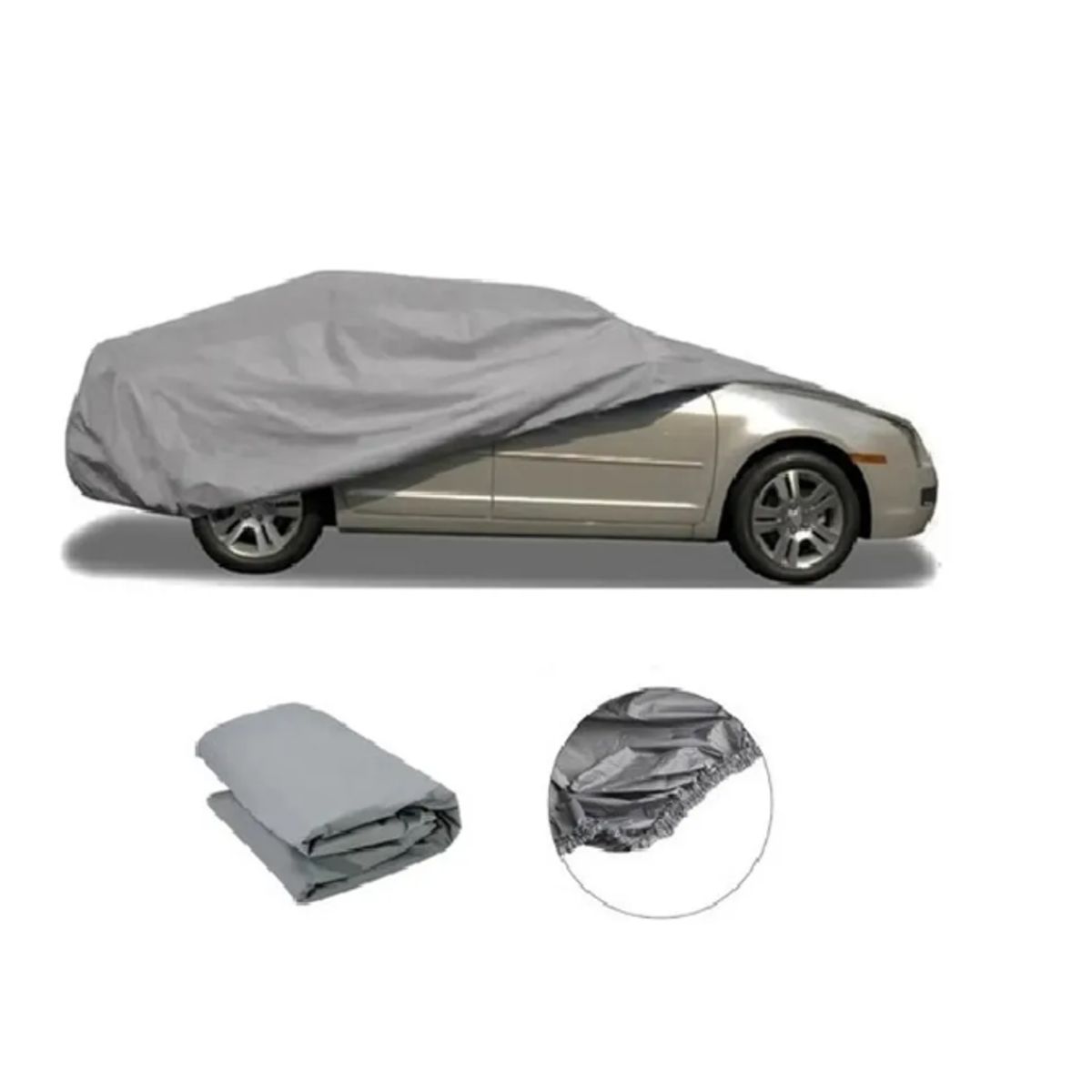GENERICO - Funda Cubre Auto Premium Impermeable Interior Suave Felpa Lisa talla XL