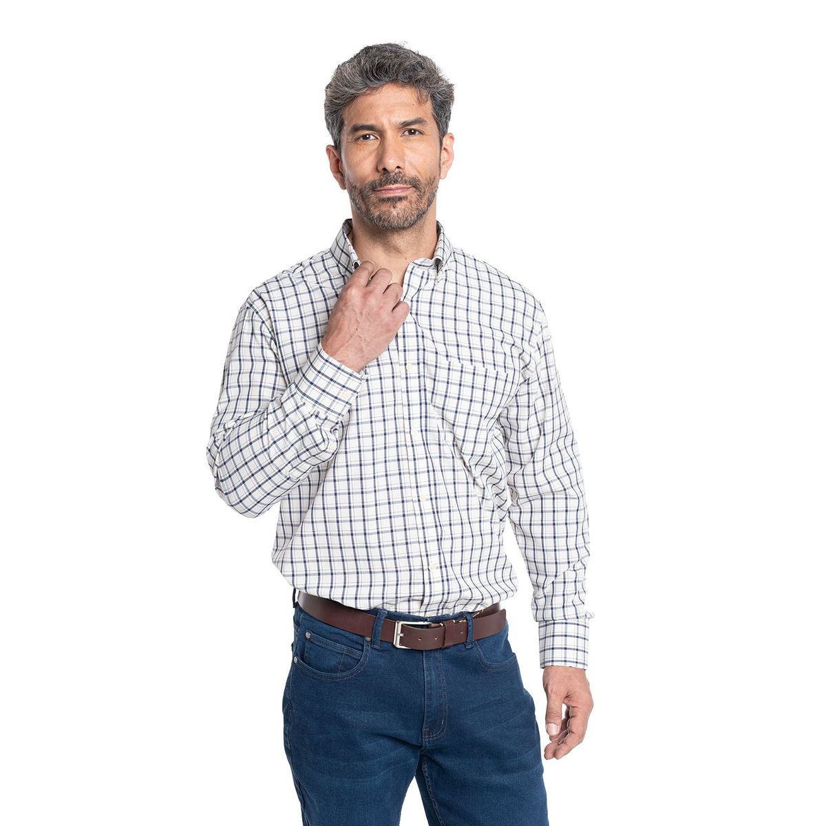 KOTTING - Camisa Manga Larga Cuadros Hombre