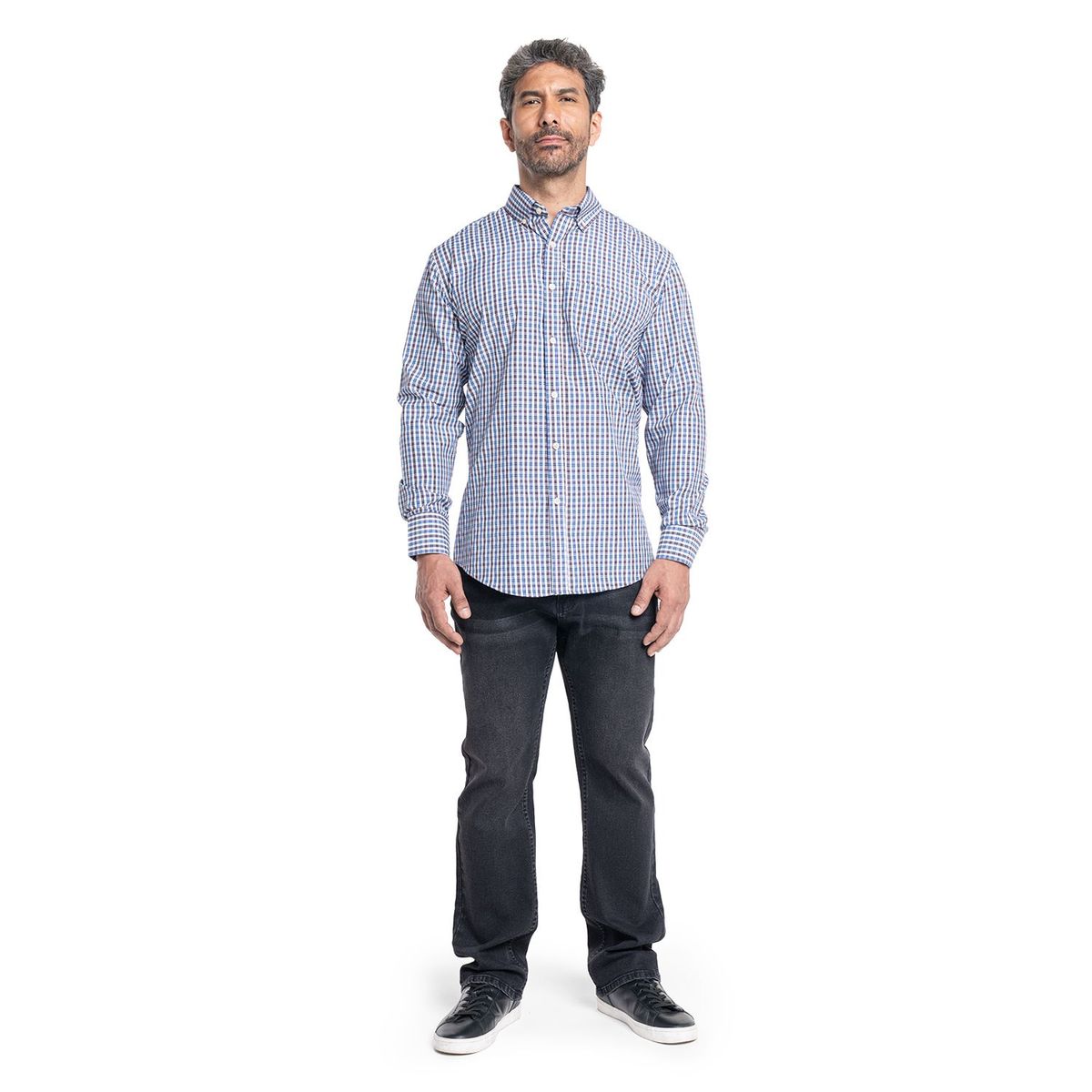KOTTING - Camisa Manga Larga Cuadros Hombre