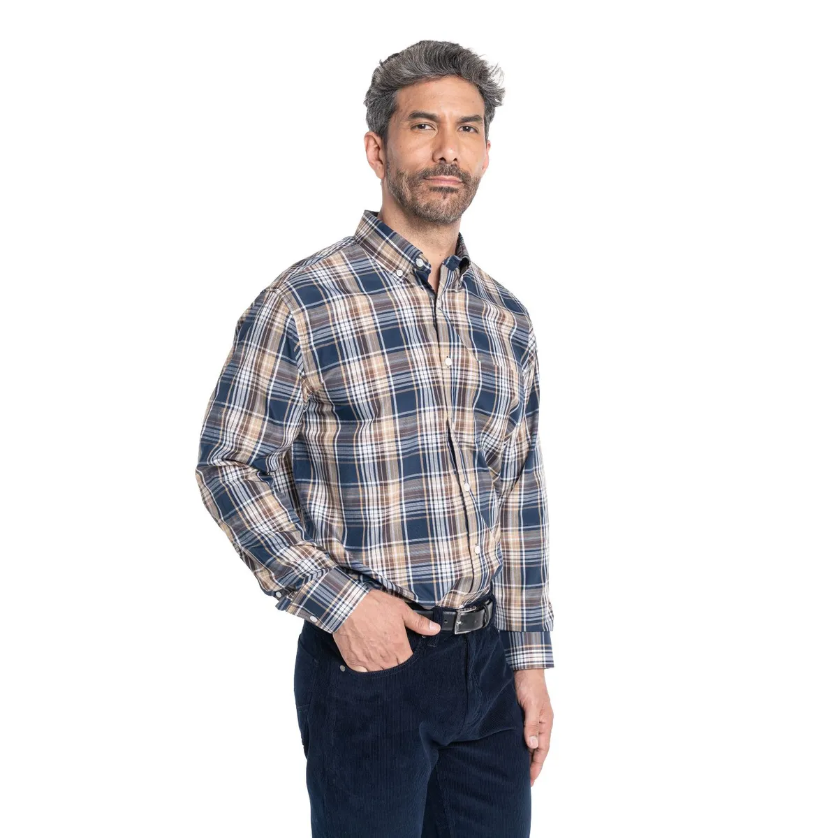 KOTTING - Camisa Manga Larga Cuadros Hombre