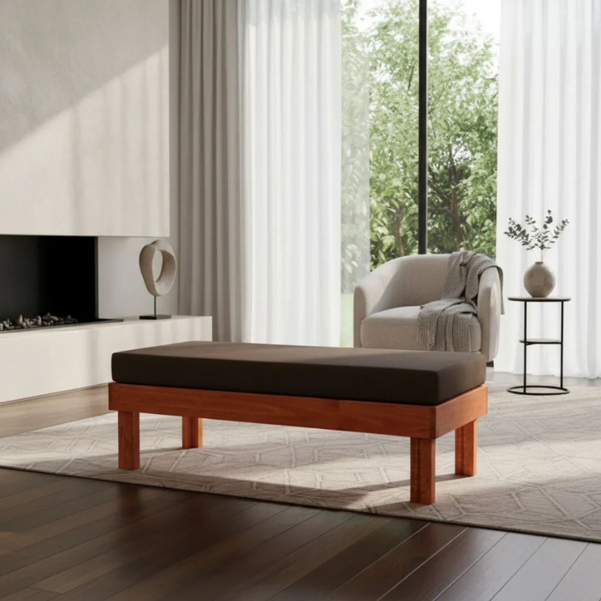 GENERICO - Banqueta Asiento De Madera Terraza Camping Bar Eventos Mader