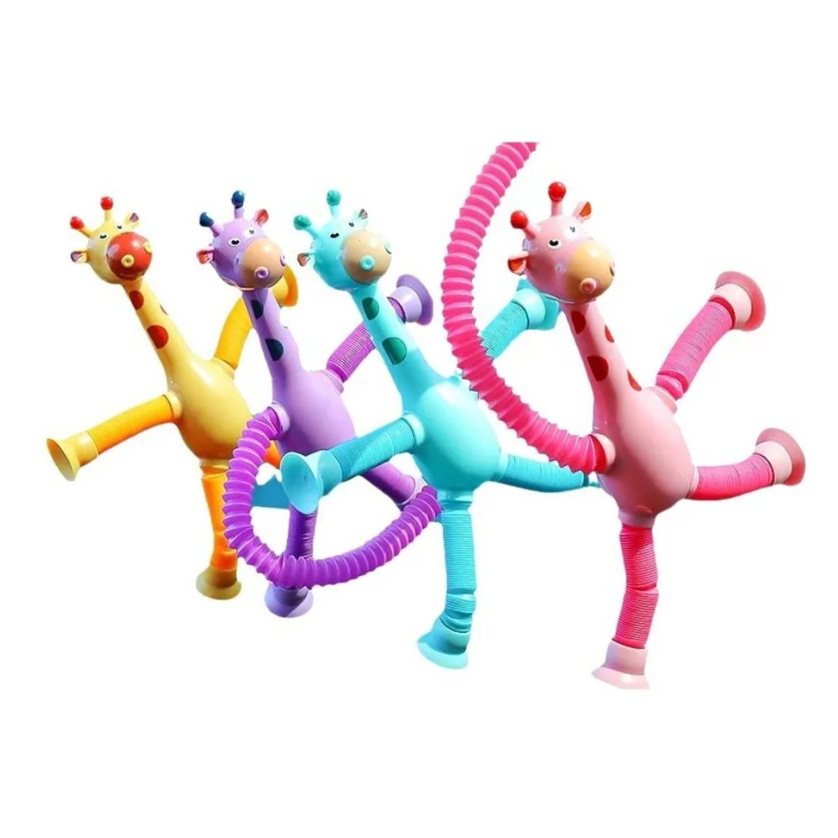 GENERICO - 10 Jirafas Tubos Pop Con Ventosa Sensorial Para Niños BELUG