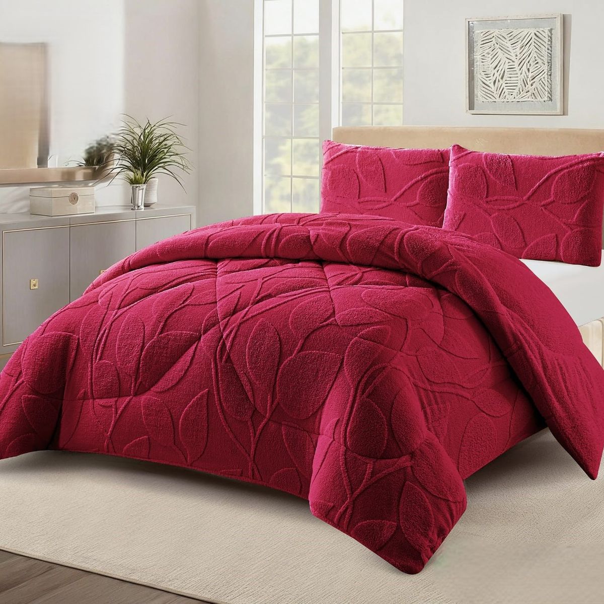 GENERICO - COBERTORES TEXTURIZADOS PARA INVIERNO SHERPAS CON CHIPORROS