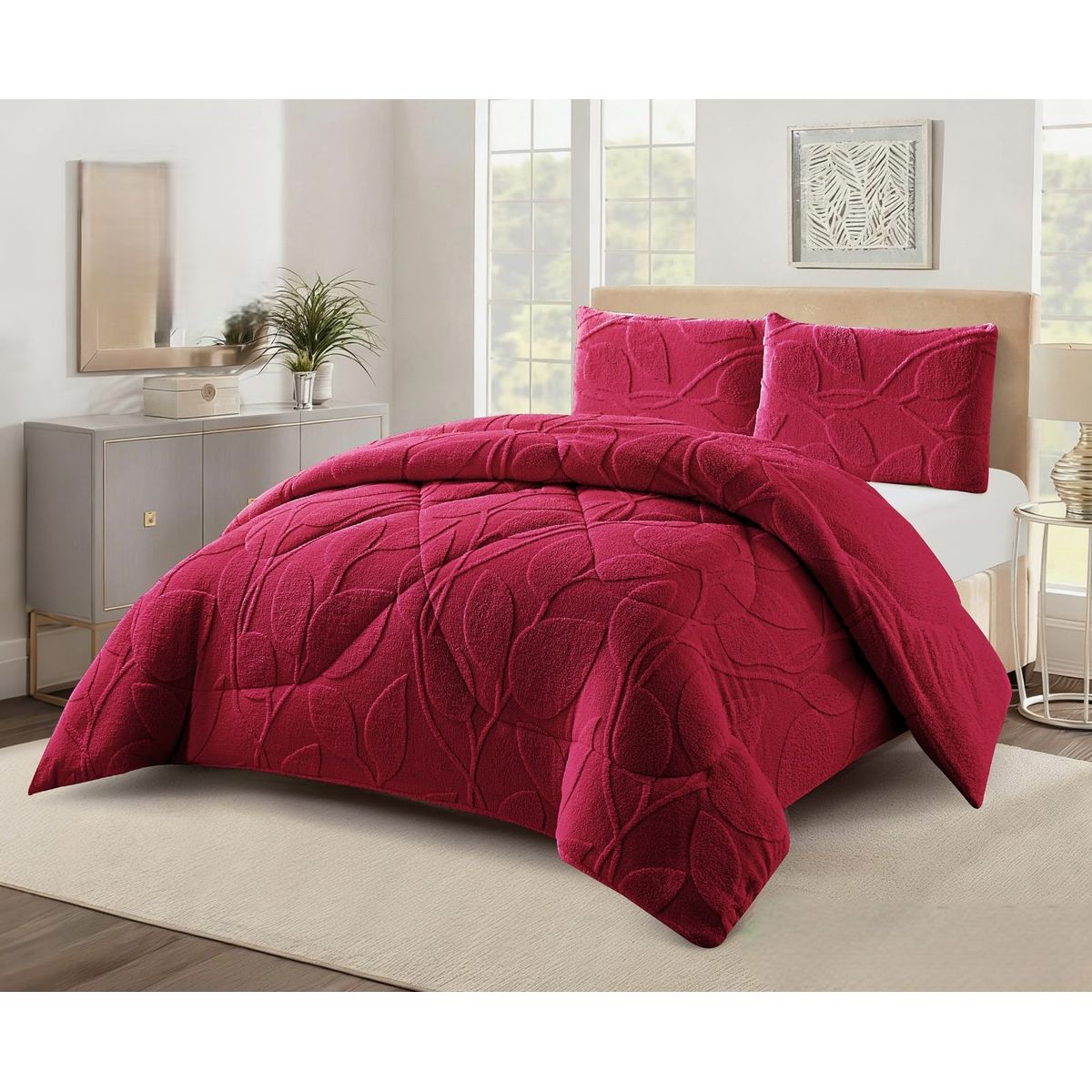 GENERICO - COBERTORES TEXTURIZADOS PARA INVIERNO SHERPAS CON CHIPORROS