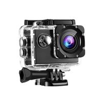 Cámara de Acción Deportiva 4K Wifi Sumergible Gran Angular Negro