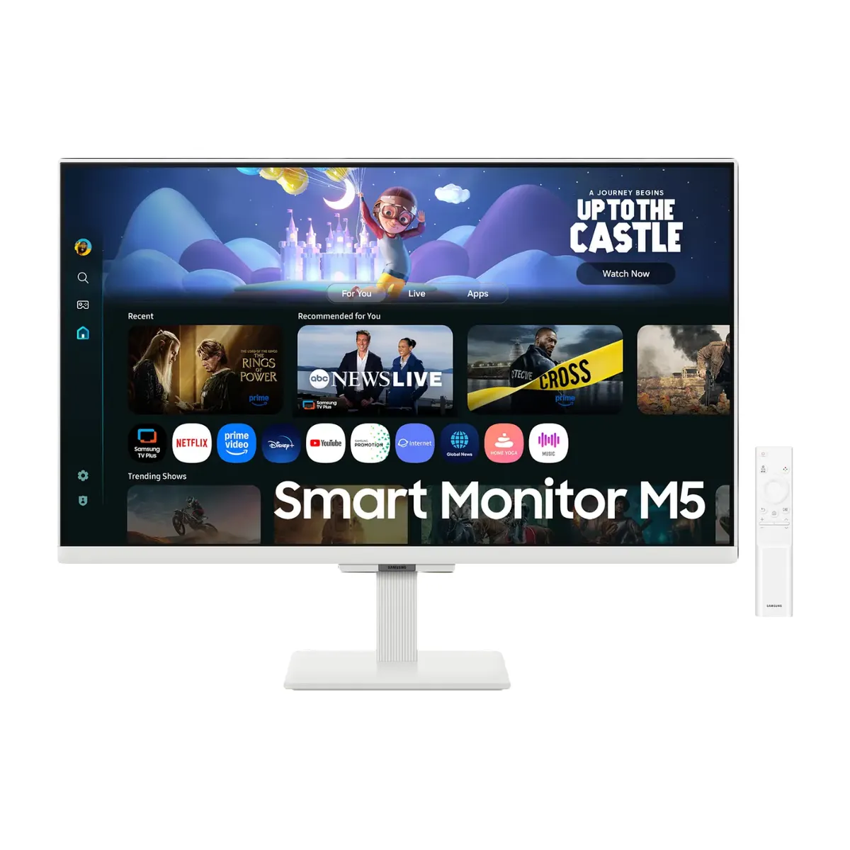 SAMSUNG - Samsung Smart Monitor 27" LS27FM501ELXZS, Full HD 1920x1080, IPS, Smart TV Tizen, HDMI, USB, Gaming Hub, Parlantes 10W, Blanco