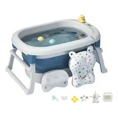 GENERICO - Bañera Con Cojin Termómetro Y Más Accesorios Azul BELUG