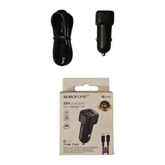 BIGBAMSPACE - Cargador de Auto Super Rápido 38W Doble USB Cable C a C