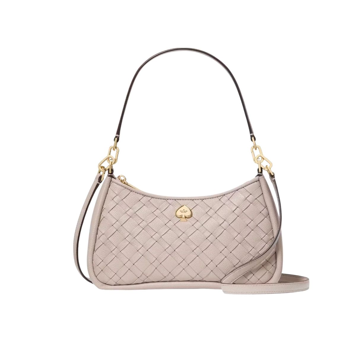 KATE SPADE - Cartera Kate Spade Kayla Mediana Entrelazado Taupe