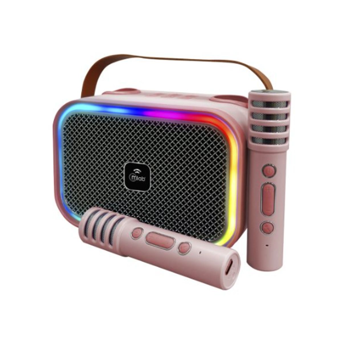MLAB - Parlante Mlab Rosa Bluetooth Portátil 5w Kids Exterior Luces Led Karaoke