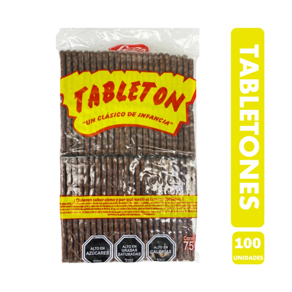 FRUDIA - Tabletones Fruna 750gramos Galletas Clásicas Infancia Chocolate 100 Un