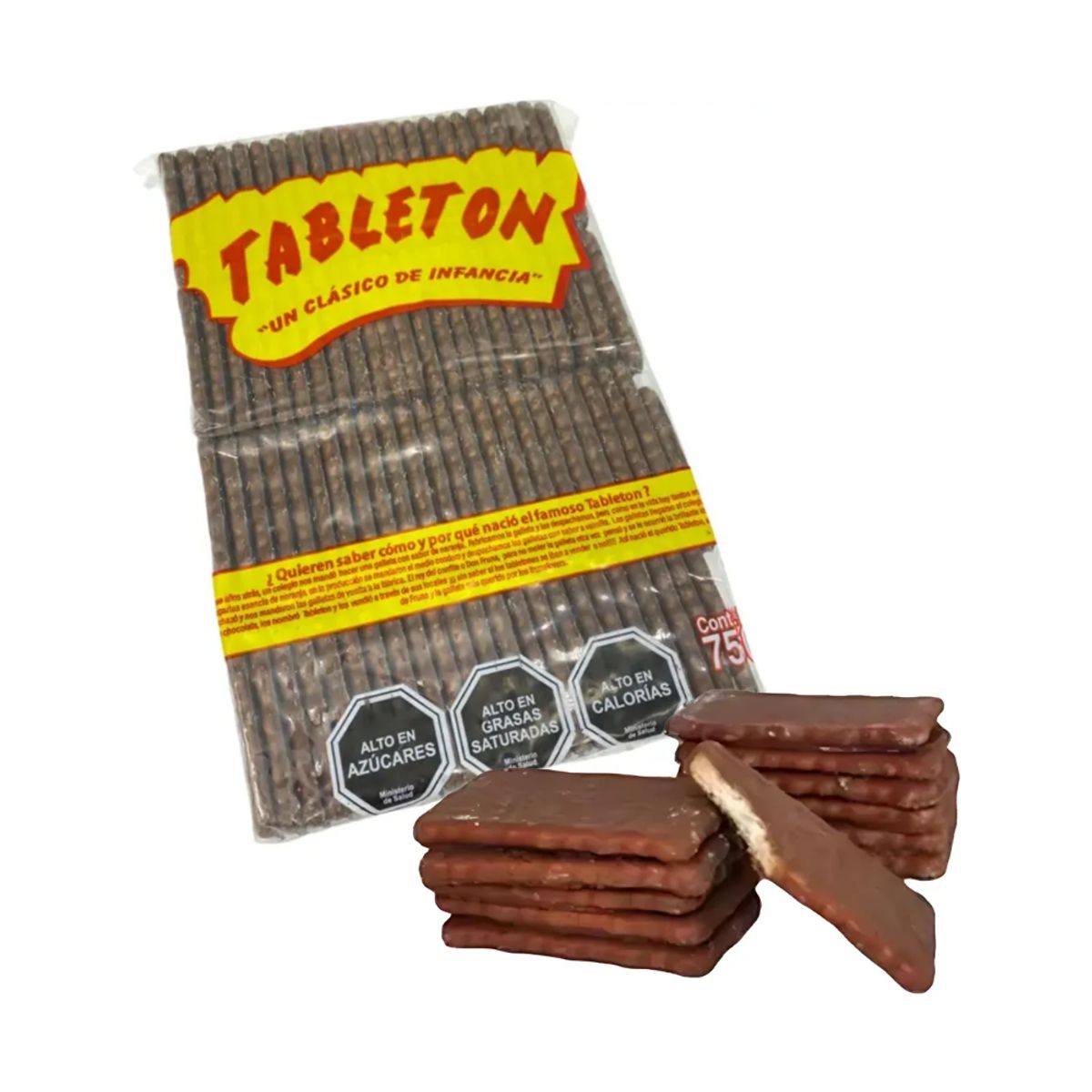 FRUDIA - Tabletones Fruna 750gramos Galletas Clásicas Infancia Chocolate 100 Un
