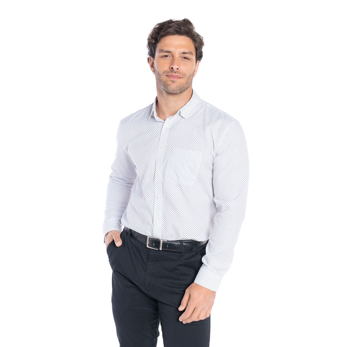 KOTTING - Camisa Manga Larga Estampada Hombre
