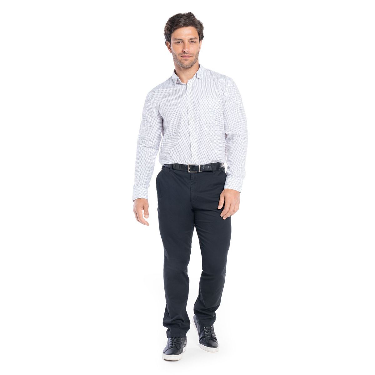 KOTTING - Camisa Manga Larga Estampada Hombre