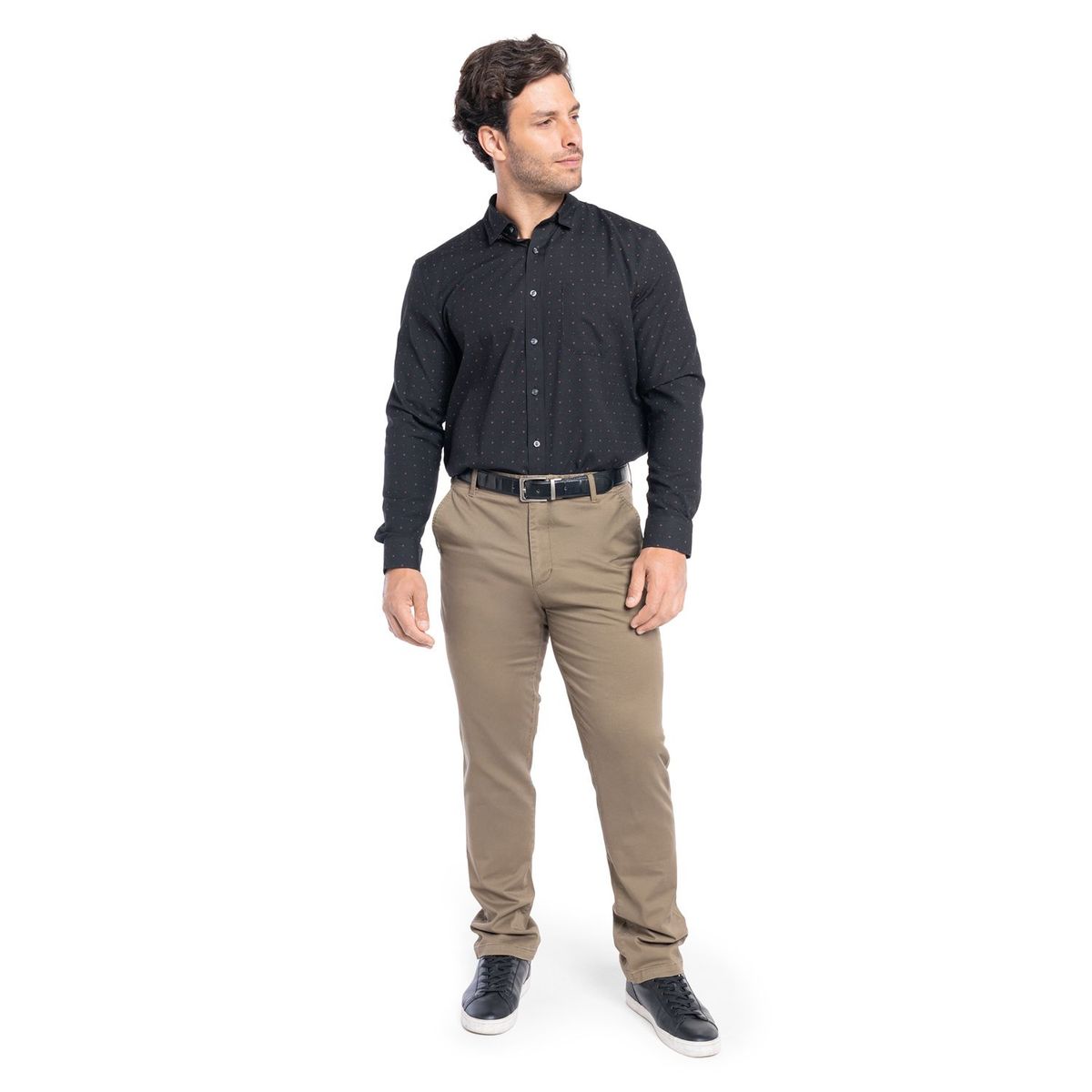 KOTTING - Camisa Manga Larga Estampada Hombre