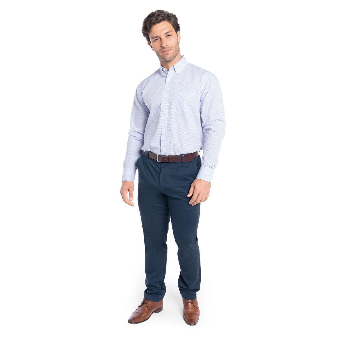KOTTING - Camisa Manga Larga Mini Cuadros Hombre