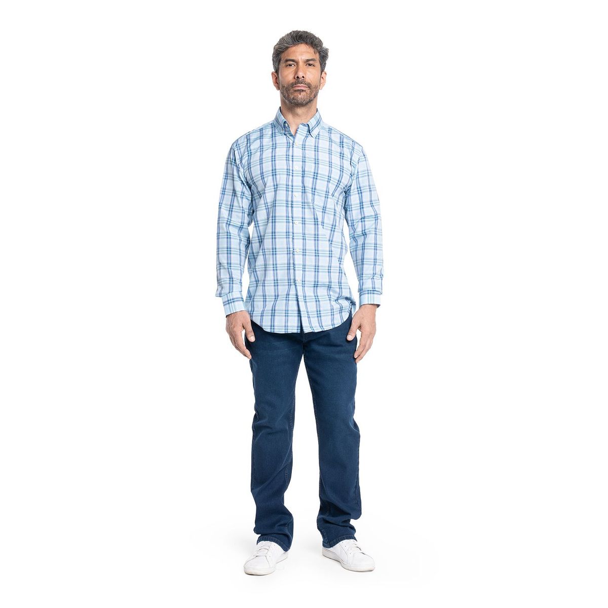 KOTTING - Camisa Manga Larga Cuadros Hombre