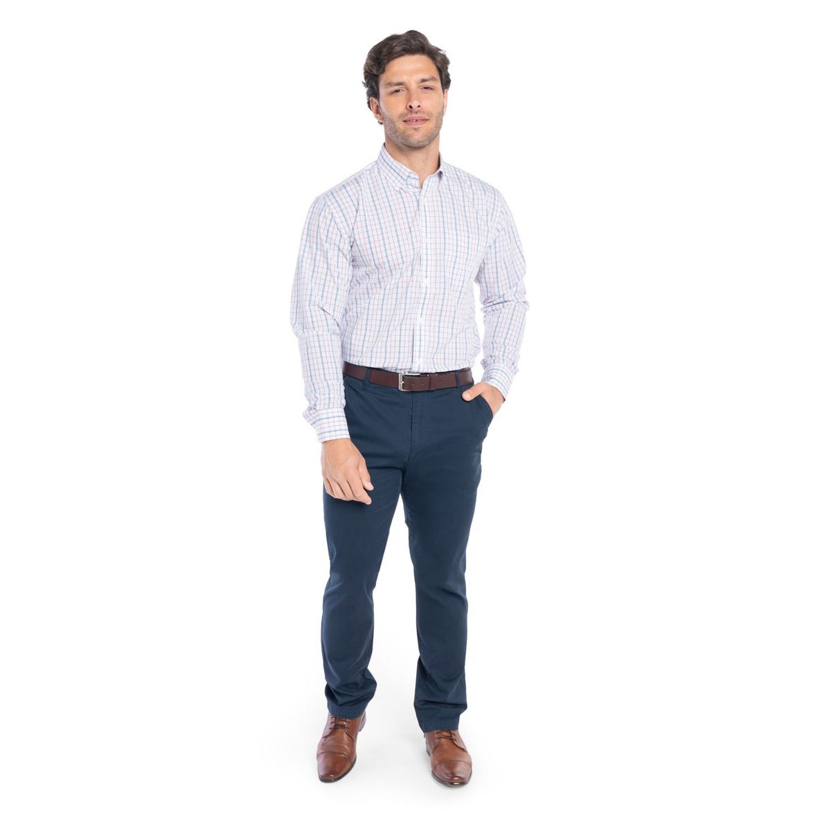 KOTTING - Camisa Manga Larga Mini Cuadros Hombre
