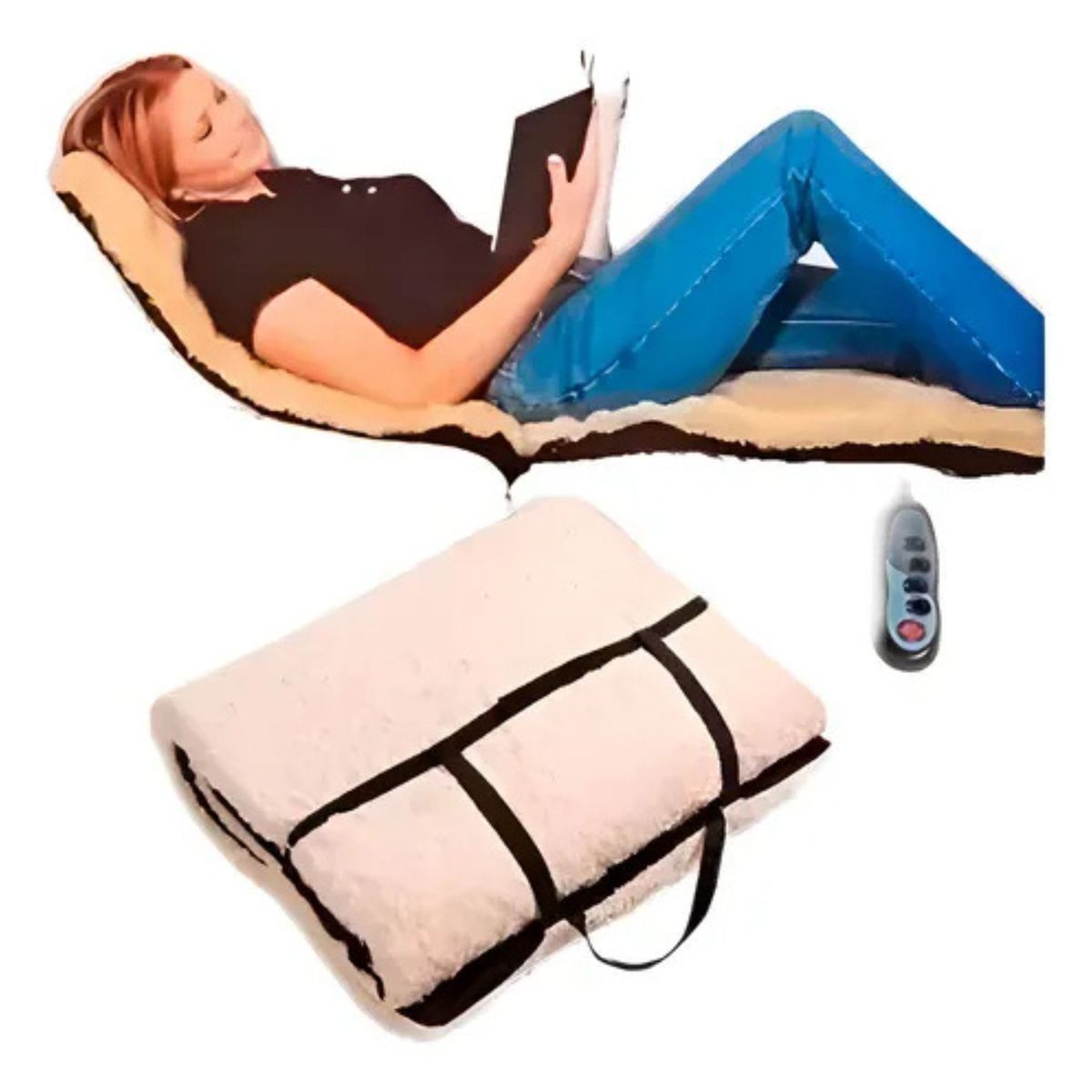 MOVI - COCHONETA MASAJEADORA CON CALOR, 9 MODOS DE MASAJE, PORTATIL