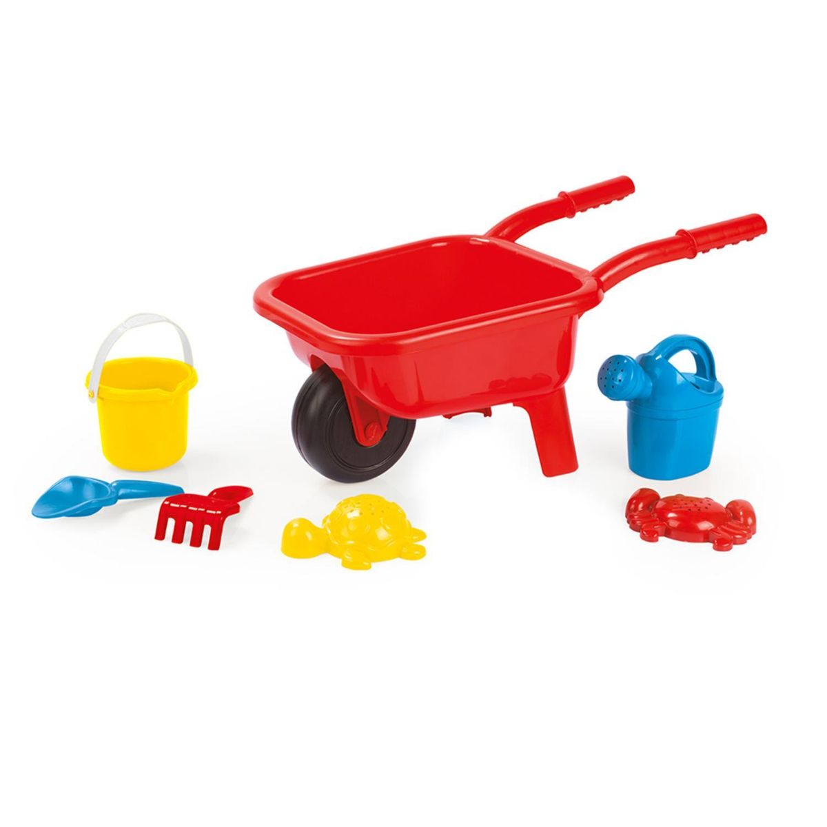 DOLU - Set Baldes Playa para Niños Carretilla + 5 accesorios Dolu