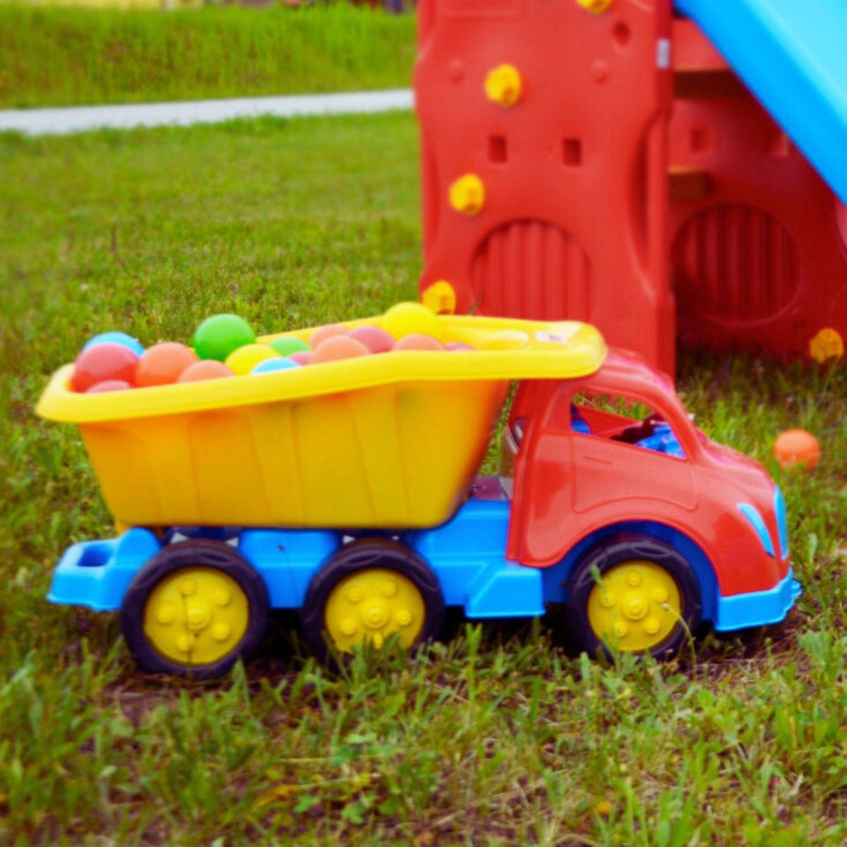 DOLU - Camión Tolva Juguete rojo amarillo 69cm Dolu