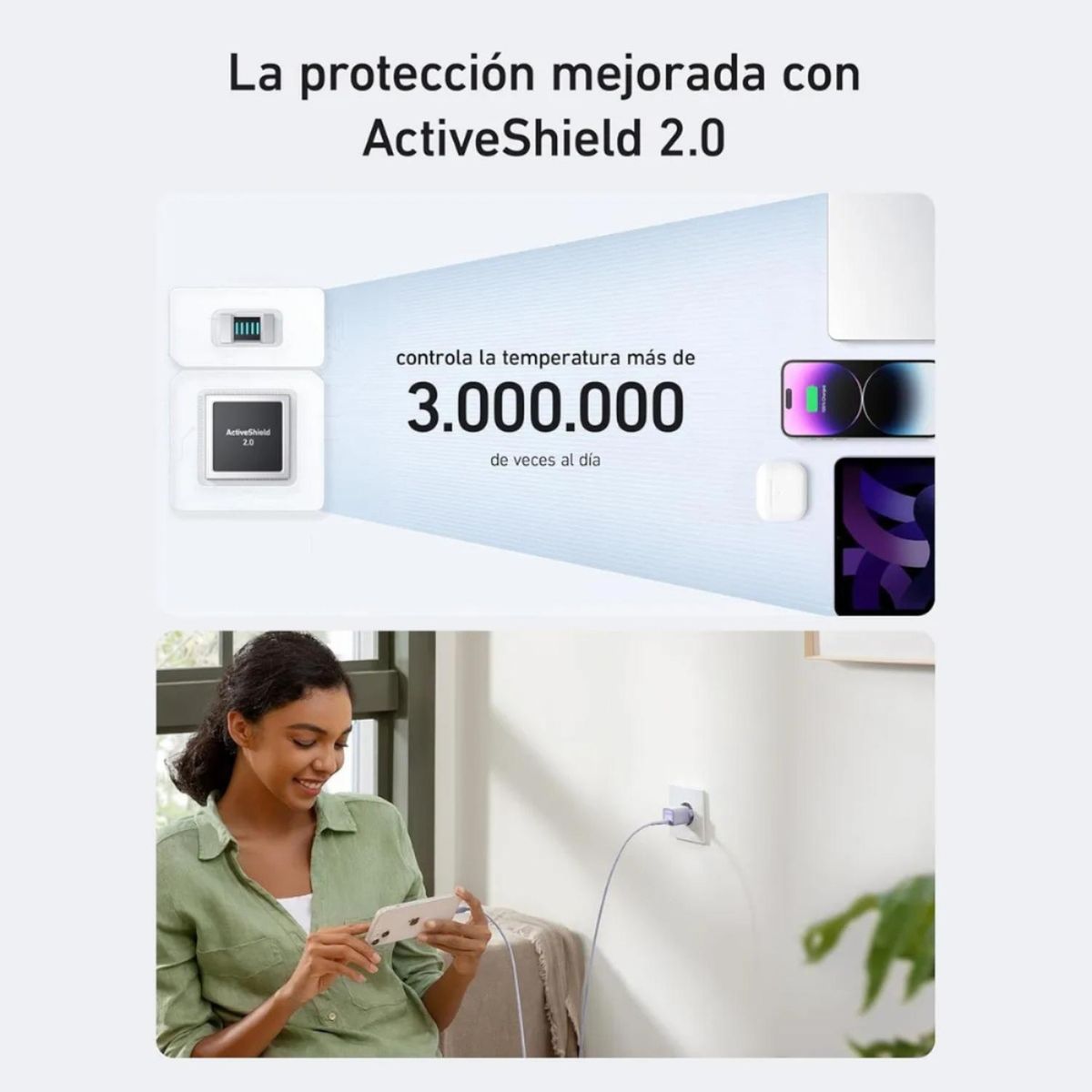 ANKER - Cargador Carga Rápida Anker Nano 30W GaN PIQ 3.0 USB-C