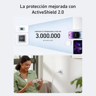 Imagen 2 del producto Cargador Carga Rápida Nano 30W GaN PIQ 3.0 USB-C