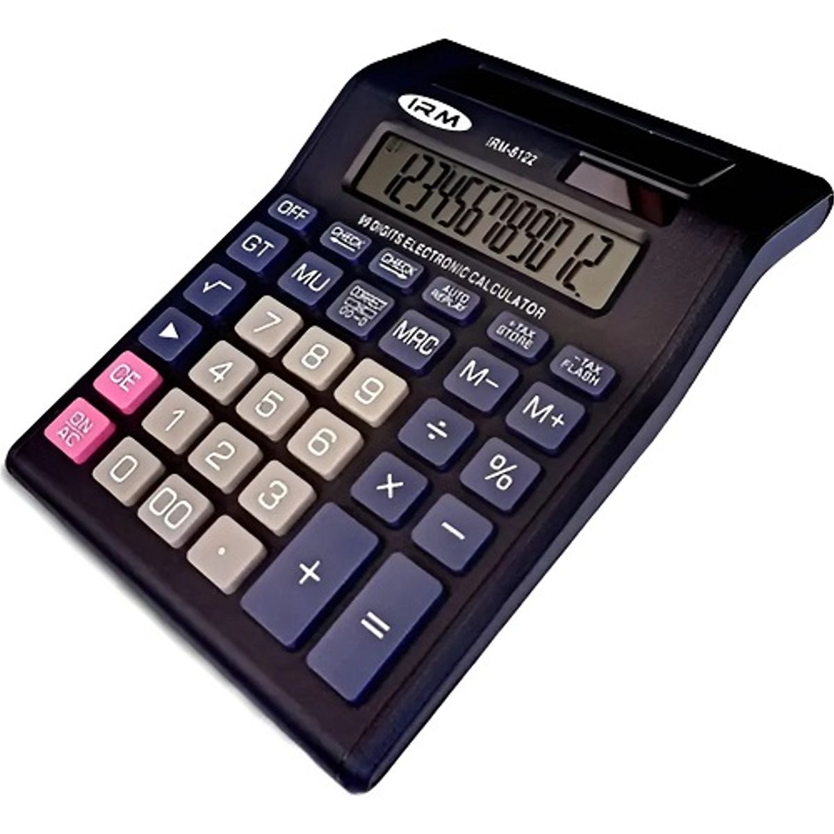 GENERICO - Calculadora Grande Doble Visor Pantalla 12 Digitos Color Negro