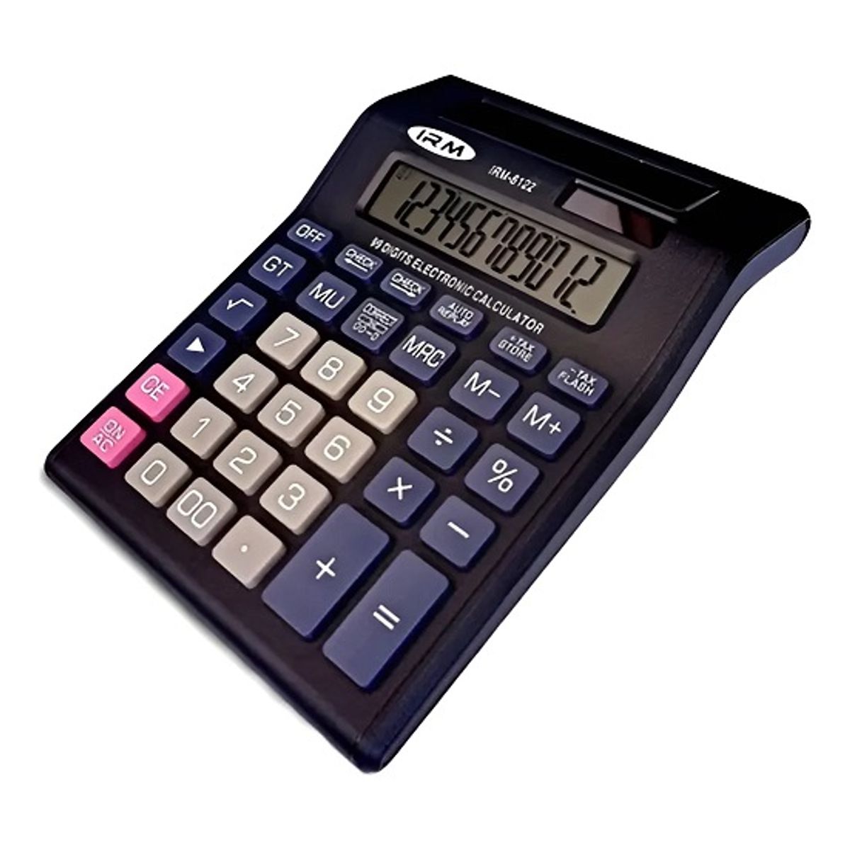 GENERICO - Calculadora Grande Doble Visor Pantalla 12 Digitos Color Negro